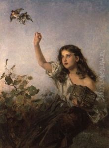 Luise, Die Tochter Des Kunstlers by Anton Romako