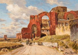 Southern Landscape With Ruins