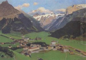 Blick Auf Einen Ort In Gebirgiger Landschaft
