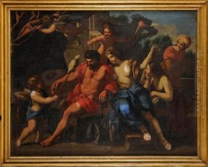 Hercule Et Omphale by Giovanni Francesco Romanelli