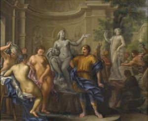 L'atelier D'un Sculpteur by Giovanni Francesco Romanelli