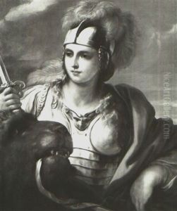 The Goddess Minerva As Fortitude by Giovanni Francesco Romanelli