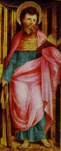 Saint James The Less Standing In A Niche by Gerolamo Romanino