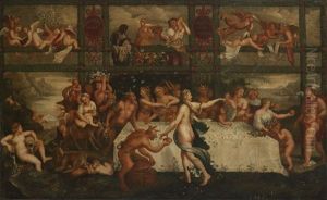 Wedding Feast Of Cupid And Psyche by Giulio Romano (Orbetto)