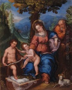 La Sainte Famille Sous Un Chene by Giulio Romano (Orbetto)