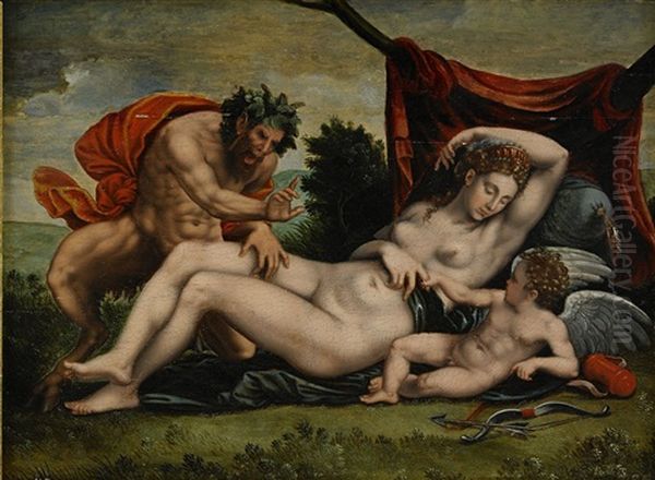 Venus Och Amor Och En Satyr - view 1