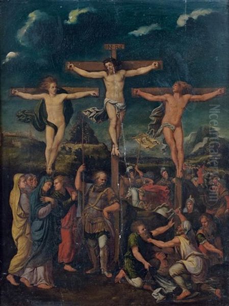 La Crucifixion Du Christ Entre Les Deux Larrons - view 1