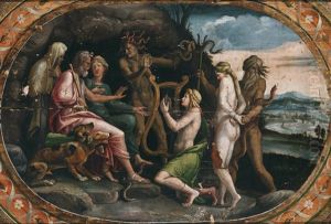 Orpheus Vor Pluto Und Proserpina by Giulio Romano (Orbetto)