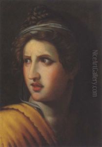 Kopfstudie Einer Frau (bozzetto Di Testa Femminile) by Giulio Romano (Orbetto)