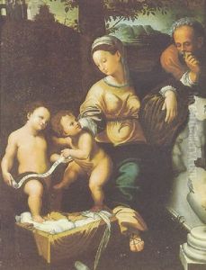 La Sacra Famiglia Sotto La Quercia by Giulio Romano (Orbetto)
