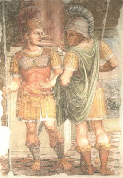 Two Roman Soldiers Conversing - view 1