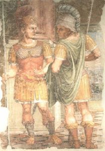 Two Roman Soldiers Conversing by Giulio Romano (Orbetto)
