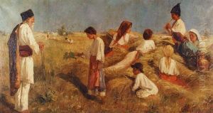 Scene De Moisson by Aleksandrs Romans