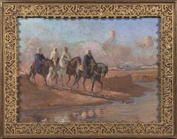 Un Caid Du Gharb Et Son Mechoir, Allant A La Rencontre D"un Hote De Marque A La Limite De Son Territoire, Maroc - view 1