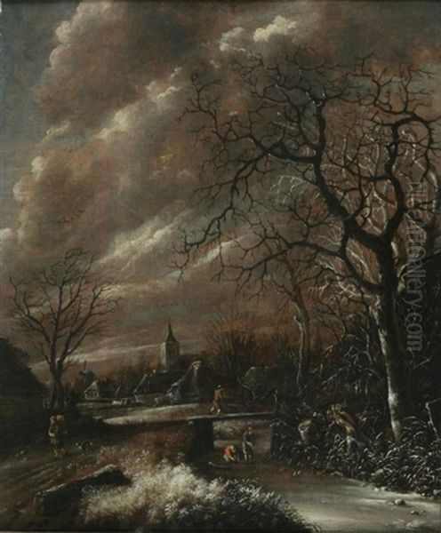 Winter Scene With Figures - view 1