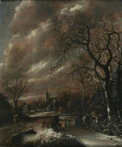 Winter Scene With Figures