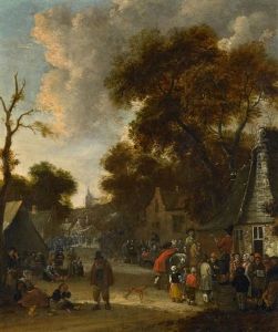 Bauernmarkt In Einem Hollandischen Dorf