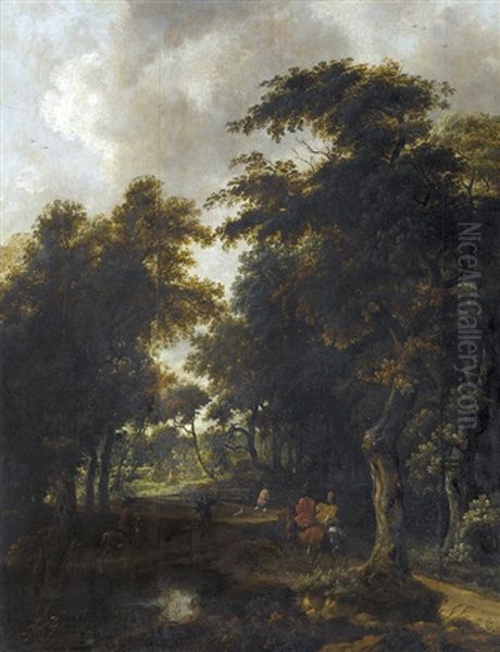 Waldlandschaft Mit Reitern - view 1