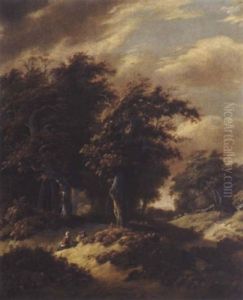Waldlandschaft Mit Rastenden by Salomon Rombouts