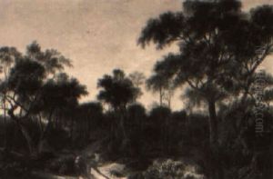 A Muleteer On A Sandy Track In A Wood
