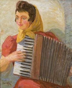 Harmonikas Leany by Frigyes Borszeky