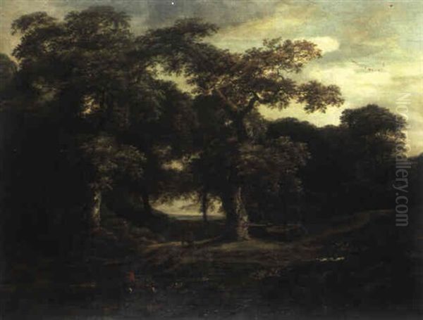 Waldlandschaft Mit Figurenstaffage - view 1