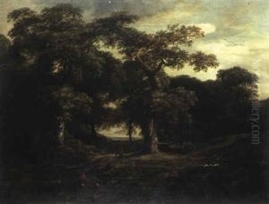 Waldlandschaft Mit Figurenstaffage by Salomon Rombouts