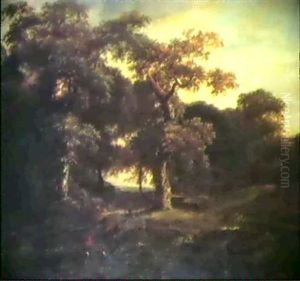 Waldlandschaft Mit Figurenstaffage by Salomon Rombouts