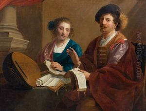 The Duet: The Painter Theodor Rombouts And His Wife Anna Van Thielen Playing Music by Theodoor Rombouts