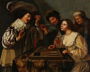 Backgammon Players by Theodoor Rombouts