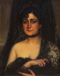 Retrato De Dona Pilar Laredo by Julio Romero De Torres