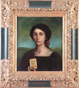 Carmen Casena Con El Cuatro De Oros by Julio Romero De Torres