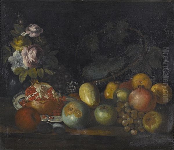 Stillleben Mit Fruchten Und Blumen - view 1