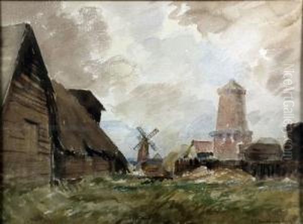 Lakeland Scene With Ruins - view 1