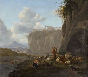 Southern Landscape With Shepherds