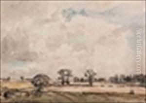 Landscape With Trees by Alfred Edward Borthwick