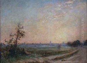 Sunset Over St.andrews by Alfred Edward Borthwick