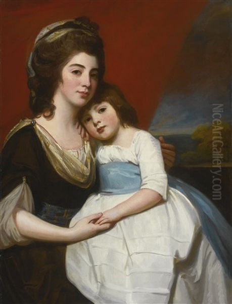 Portrait Of Lady Georgiana Smyth (circa 1757-1799) And Her Son - view 1
