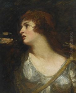 Portrait Of Emma Hamilton As Joan Of Arc by George Romney