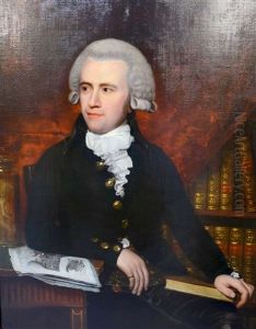 Portrait Of A Surgeon In Frock Coat, And With A Foetus In Bottle by George Romney