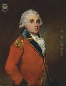 Portrait Of General Albemarle Bertie, 9th Earl Of Lindsay (1744-1818), Half-length, In The Uniform Of The Grenadier Guards by George Romney