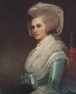 Portrait Of Dorothea, Lady Robinson (1739-1815), Half-length, In A Blue Dress And A White Bonnet