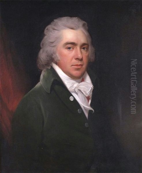 Portrait Of A Gentleman, Half Length, Wearing A Green Jacket - view 1