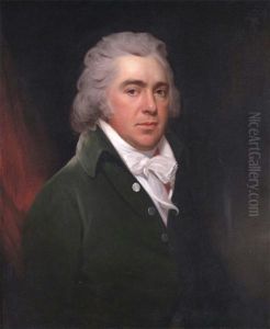 Portrait Of A Gentleman, Half Length, Wearing A Green Jacket