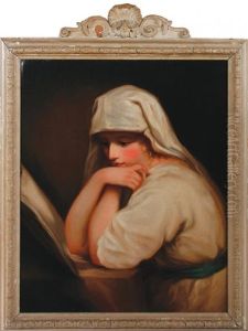 Portrait Of Lady Hamilton As Contemplation by George Romney