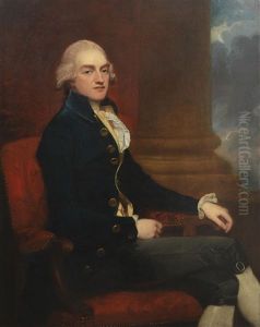 Portrait Of Stratford Canning (1786-1880), Three-quarter Length, Seated, In A Blue Coat by George Romney