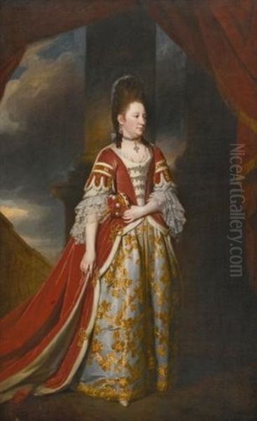 Portrait Of Mary Christina Conquest, Lady Arundell Of Wardour), In Coronation Robes - view 1
