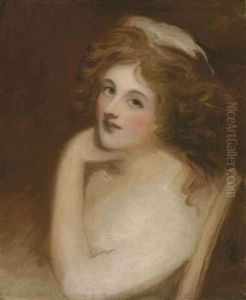 Portrait Of Emma, Lady Hamilton, Bust-length by George Romney