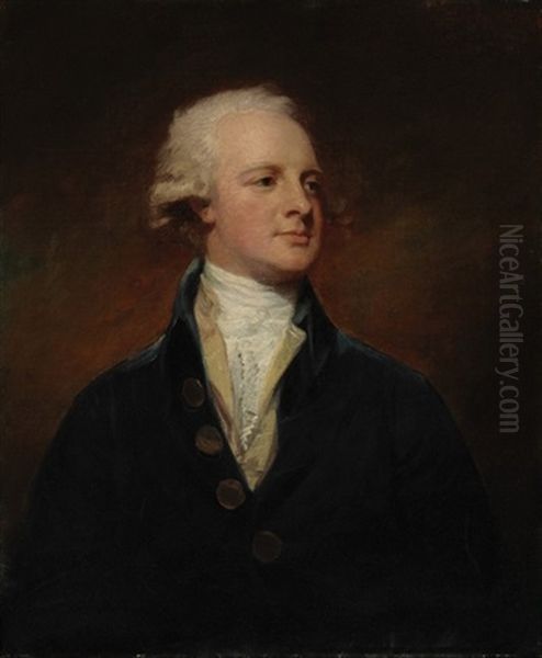 Portrait Of Sir Abraham Hume Of Wormleybury In A Blue Coat - view 1