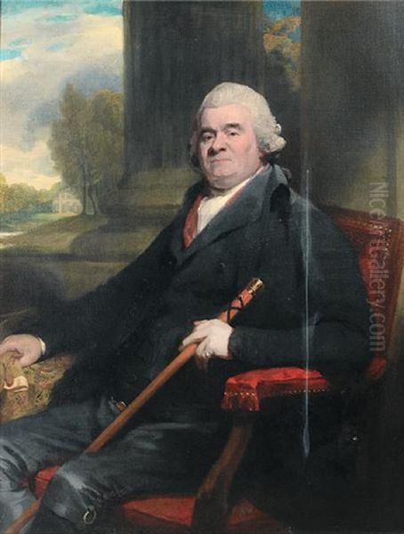 Portrait Of Sir Benjamin Truman In A Black Coat, Seated In A Loggia - view 1
